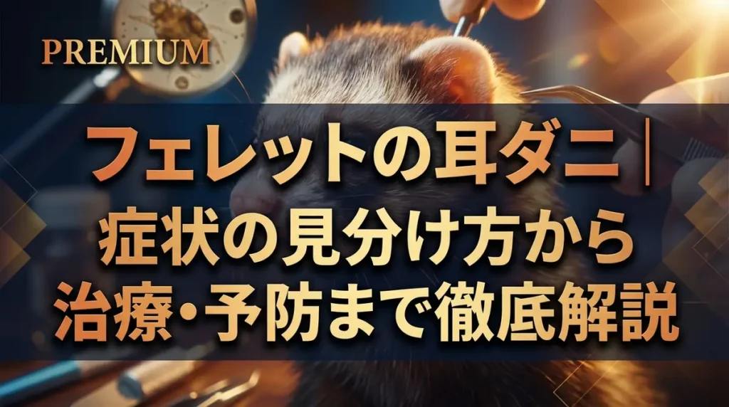 フェレットの耳ダニ｜症状の見分け方から治療・予防まで徹底解説