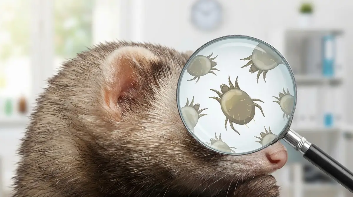 フェレットの耳ダニとは?原因と感染経路