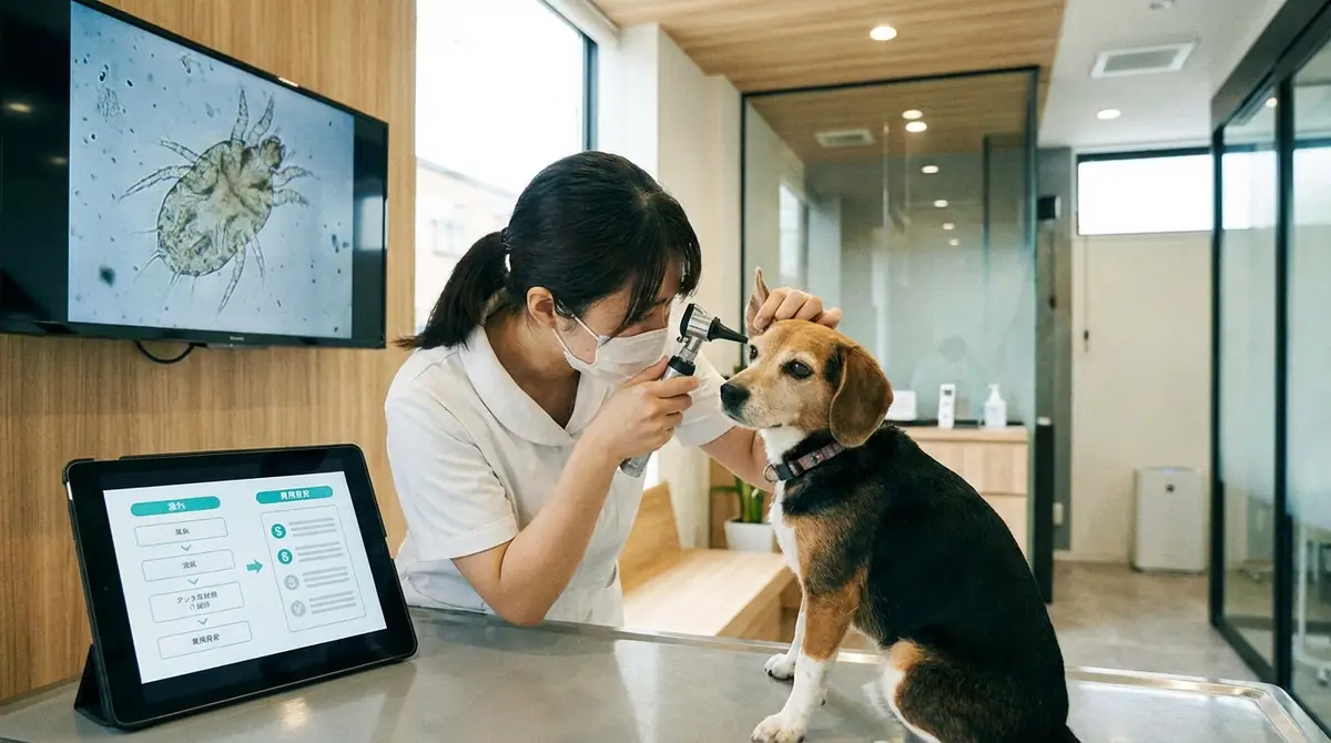 動物病院での耳ダニ治療の流れと費用目安