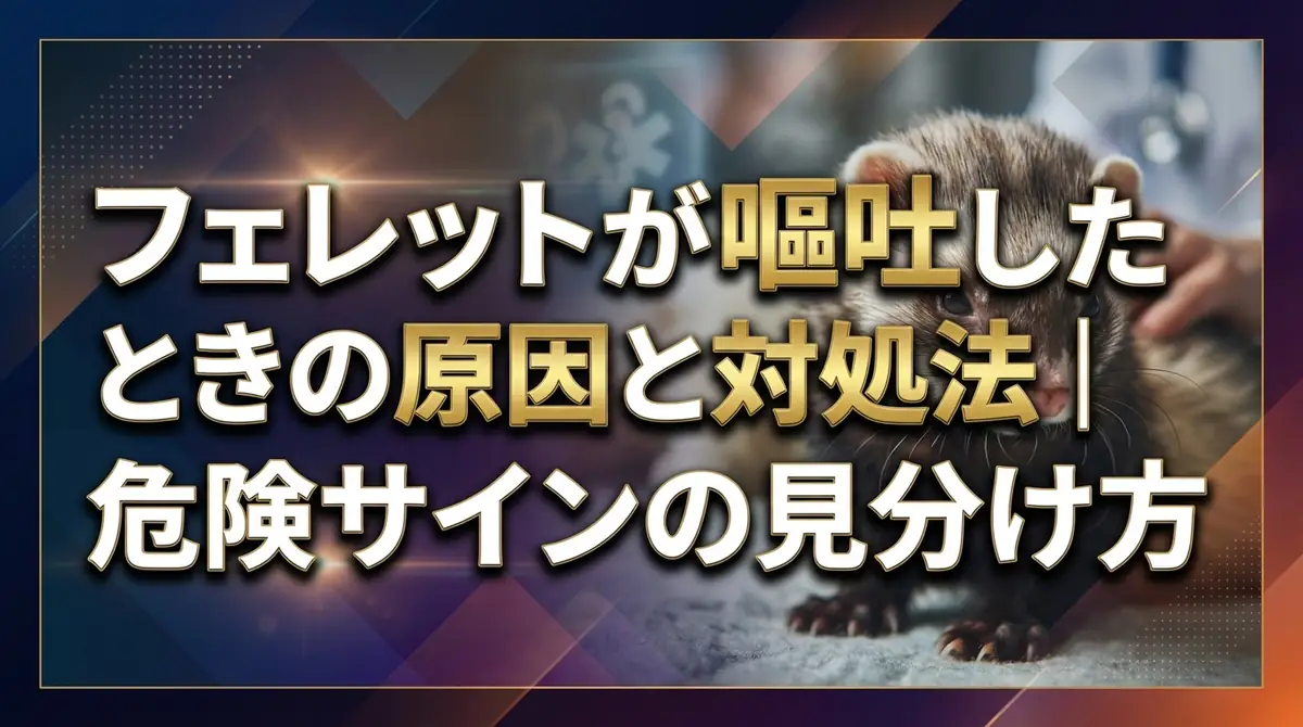 フェレットが嘔吐したときの原因と対処法｜危険サインの見分け方