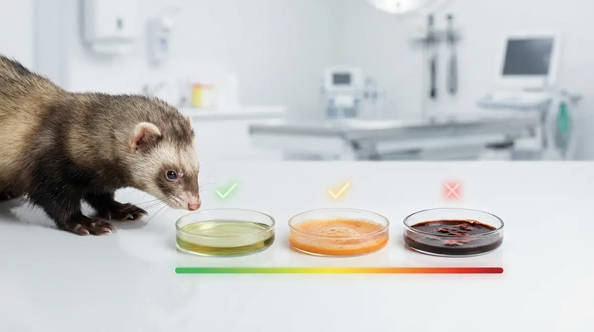 フェレットの嘔吐物の色・状態でわかる危険度チェック