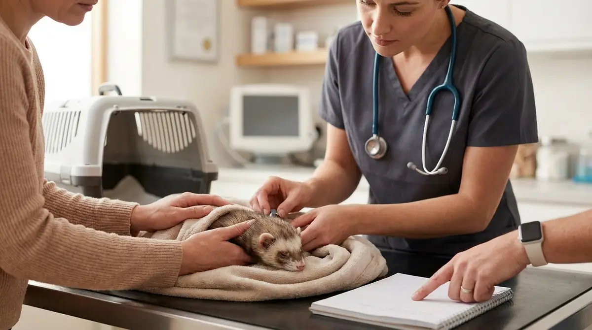 フェレットの嘔吐で病院を受診するときのポイント