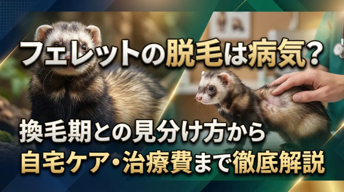 フェレットの脱毛は病気?換毛期との見分け方から自宅ケア・治療費まで徹底解説