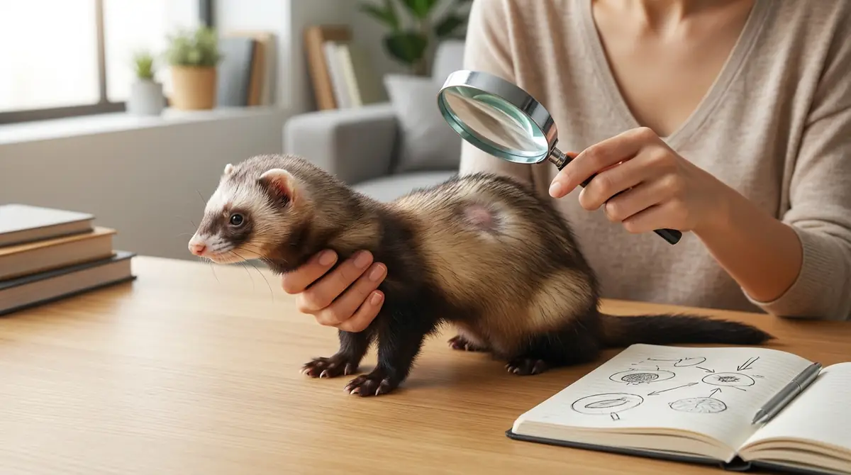 フェレットの脱毛部位から原因を推測するセルフチェック法