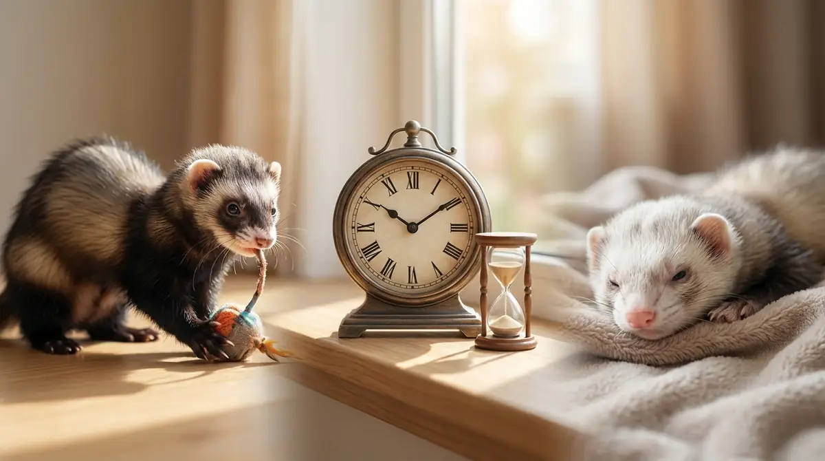 フェレットの老化はいつから?平均寿命とシニア期の目安