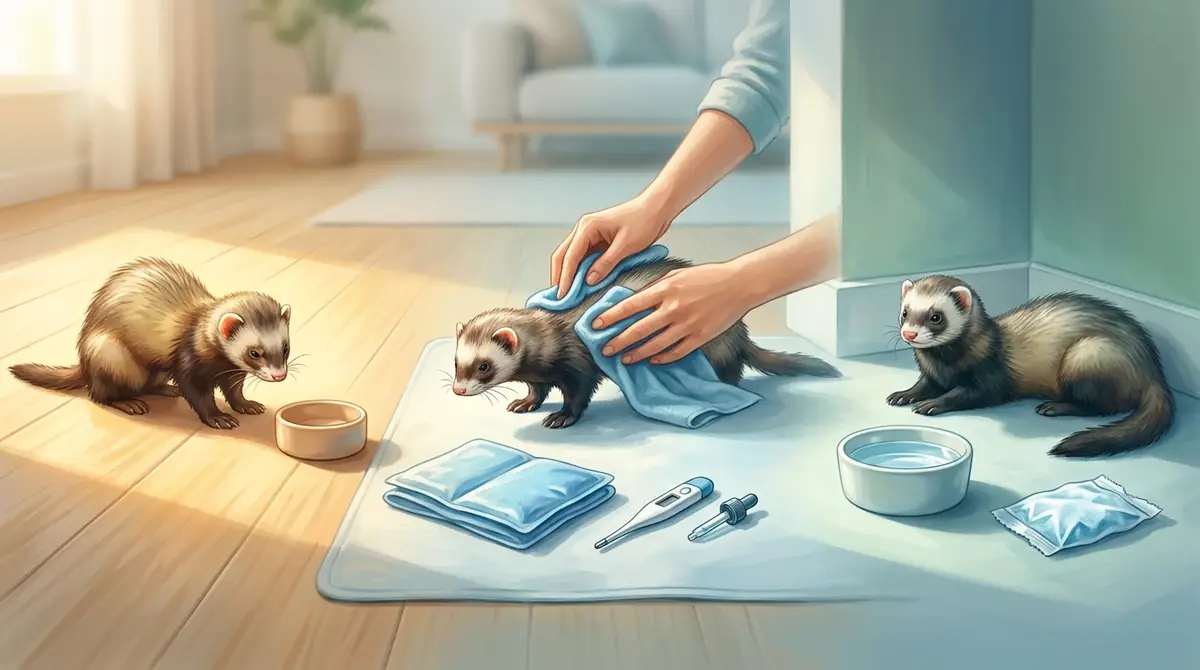 フェレットが熱中症になったときの応急処置5ステップ