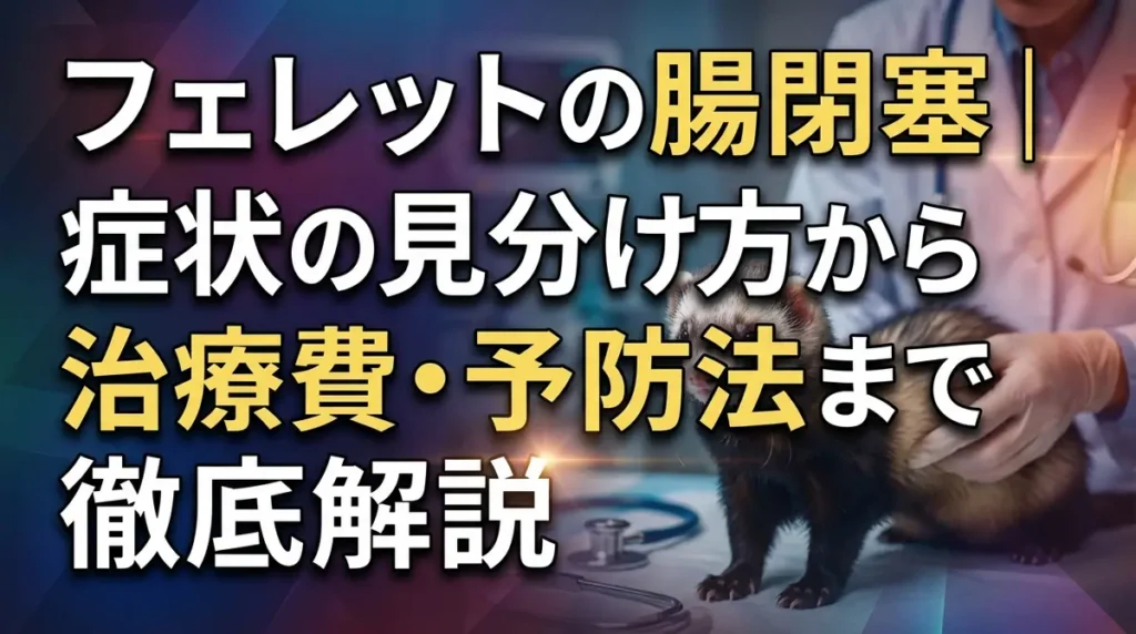 フェレットの腸閉塞｜症状の見分け方から治療費・予防法まで徹底解説