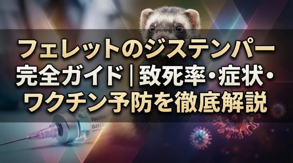 フェレットのジステンパー完全ガイド｜致死率・症状・ワクチン予防を徹底解説