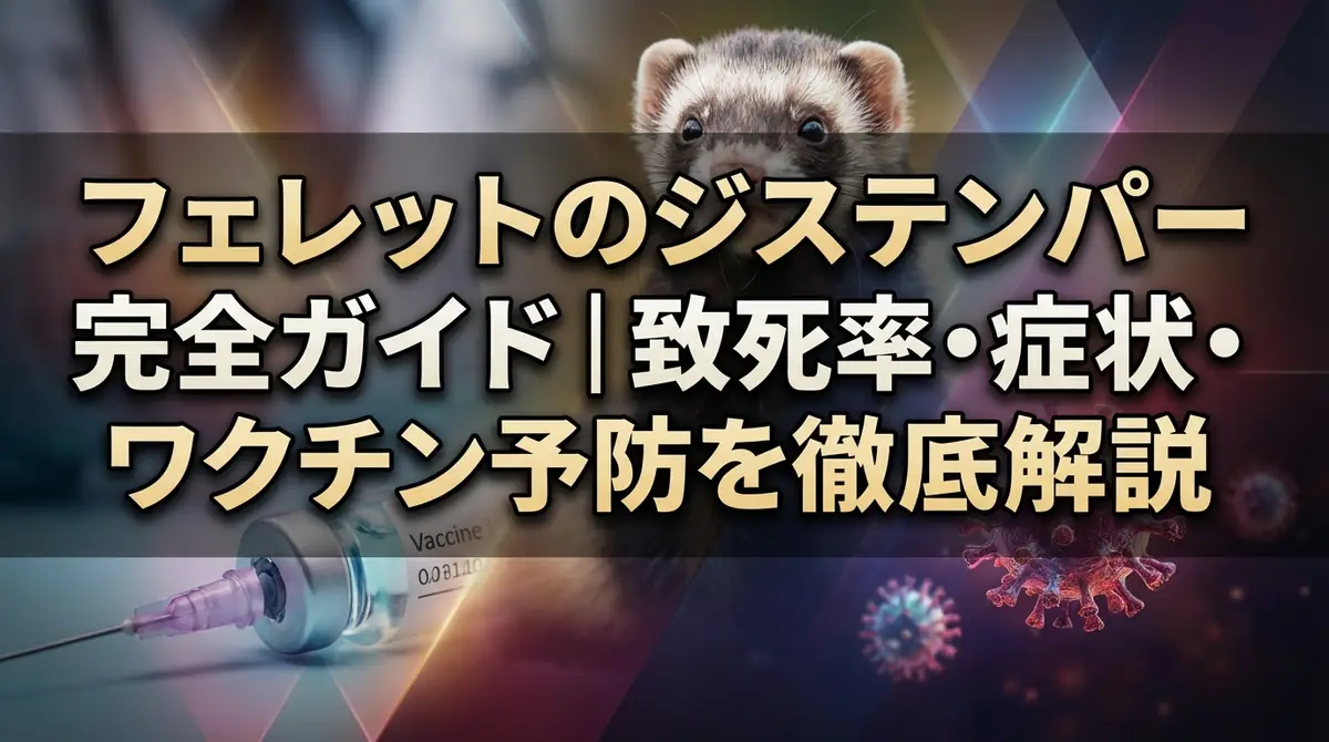 フェレットのジステンパー完全ガイド｜致死率・症状・ワクチン予防を徹底解説