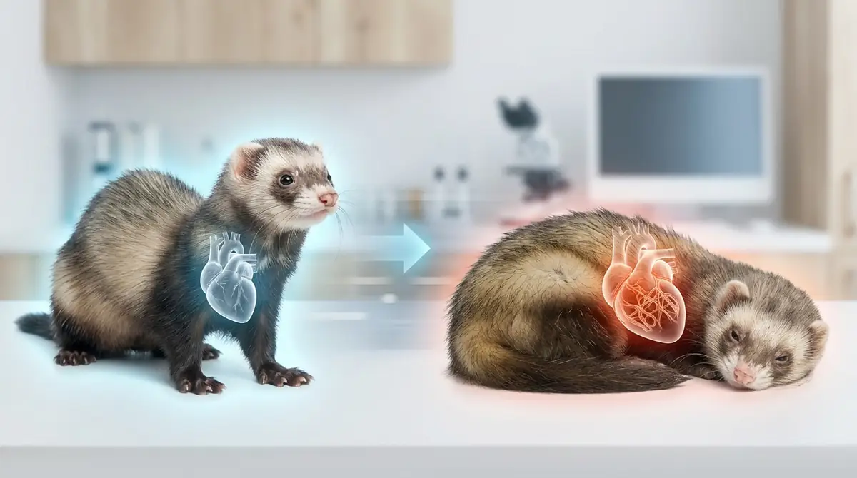 フェレットのフィラリア感染症状｜初期から末期までの進行