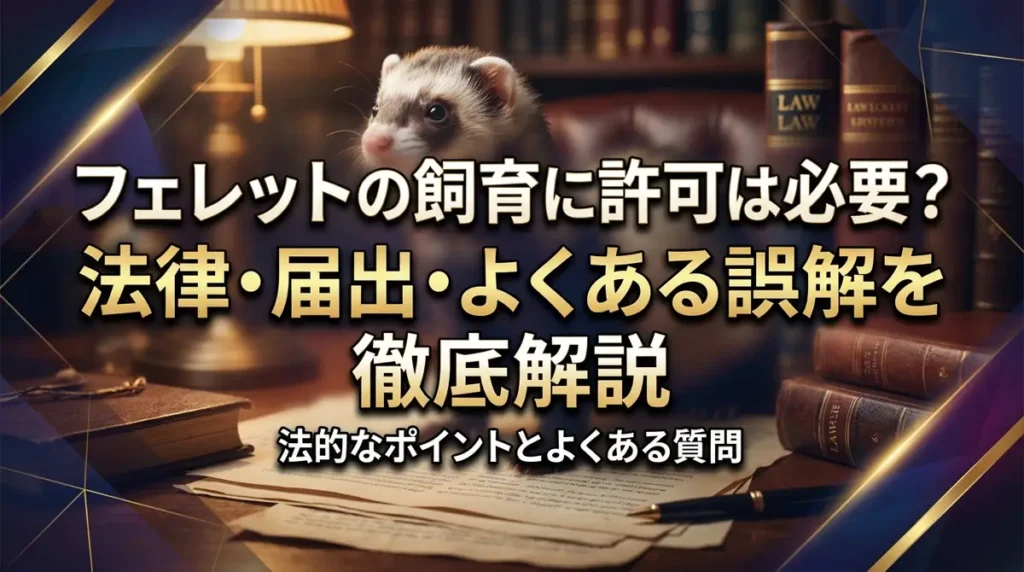 フェレットの飼育に許可は必要？法律・届出・よくある誤解を徹底解説