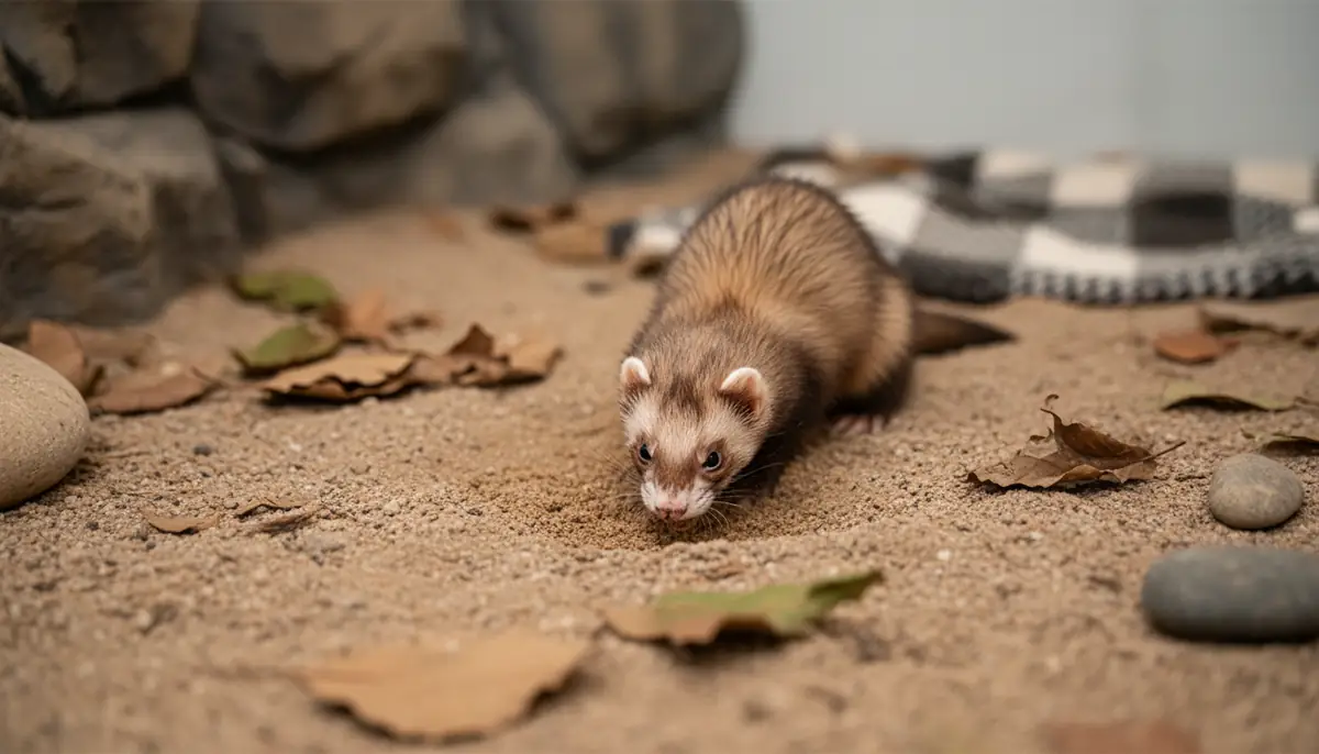 【結論】フェレットの穴掘りは本能行動｜基本的に心配不要