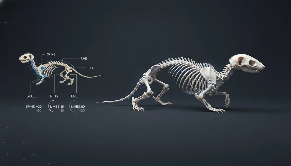 フェレットの骨は約200本｜部位別の骨数一覧表