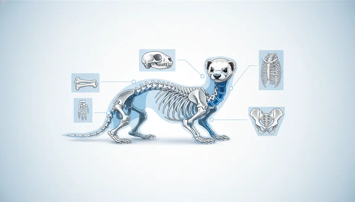 フェレットの骨格構造を部位別に図解で解説