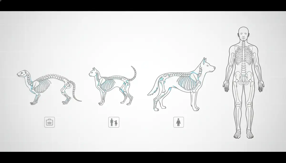 猫・犬・人間との骨格比較表でわかるフェレットの特徴