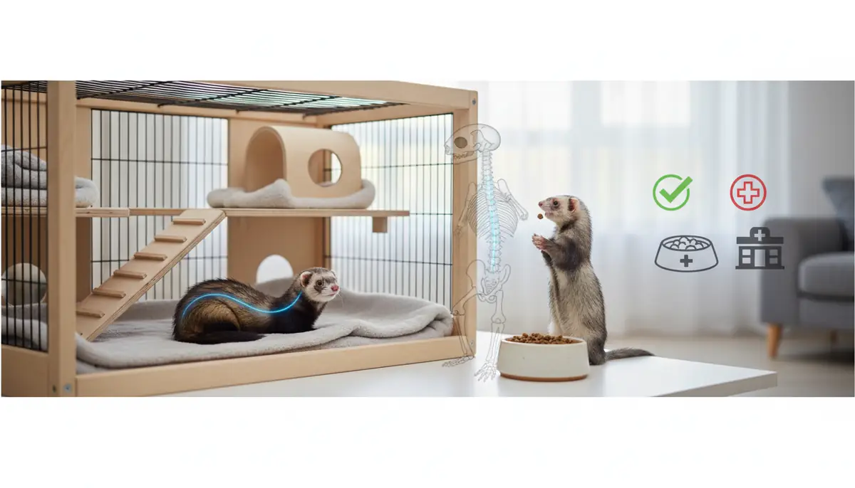 フェレットの骨格を守る飼育のポイントと受診目安